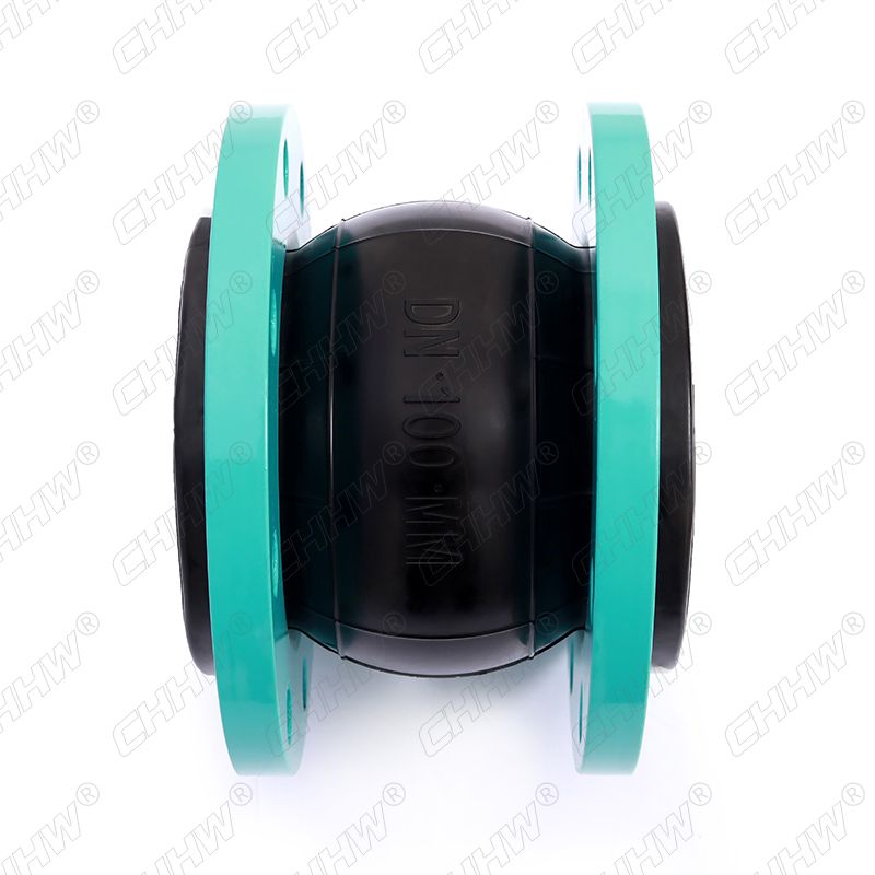 DN100可曲撓單球體橡膠軟接頭(經緯線橡膠接頭)